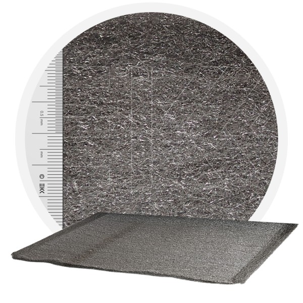 Lana de acero inoxidable 434 - 1000 mm, 30 μm, ± 1200 gr/m2 (por metro)