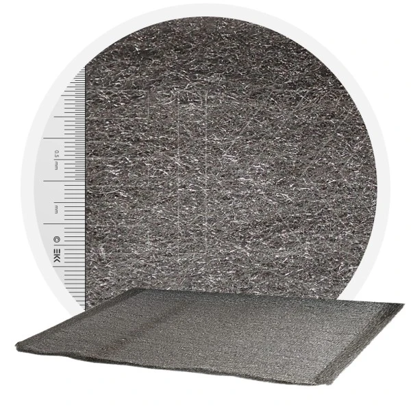 Lana de acero inoxidable 434 - 1000 mm, 30 μm, ± 1200 gr/m2 (por metro)