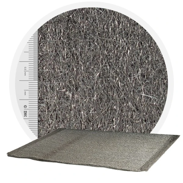 Lana de acero inoxidable 434 - 1000 mm, 70 μm, ± 1200 gr/m2 (por metro)